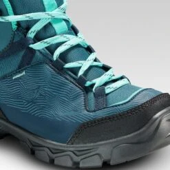 Quechua Chidren's Waterproof Walking Shoes - MH120 MID Turquoise - Size 3-5 -Quechua chidrens waterproof walking shoes mh120 mid turquoise size 3 5 5
