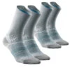 Quechua Hiking Socks - Hike 520 Double Highx 2 Pairs -Quechua hiking socks hike 520 double high grey x2 pairs