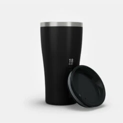 Quechua Isothermal Hiker’s Camping Cup/Glass (s/steel Double Wall) MH500 0.5 L Black -Quechua isothermal hikers camping cupglass ssteel double wall mh500 05 l black 1