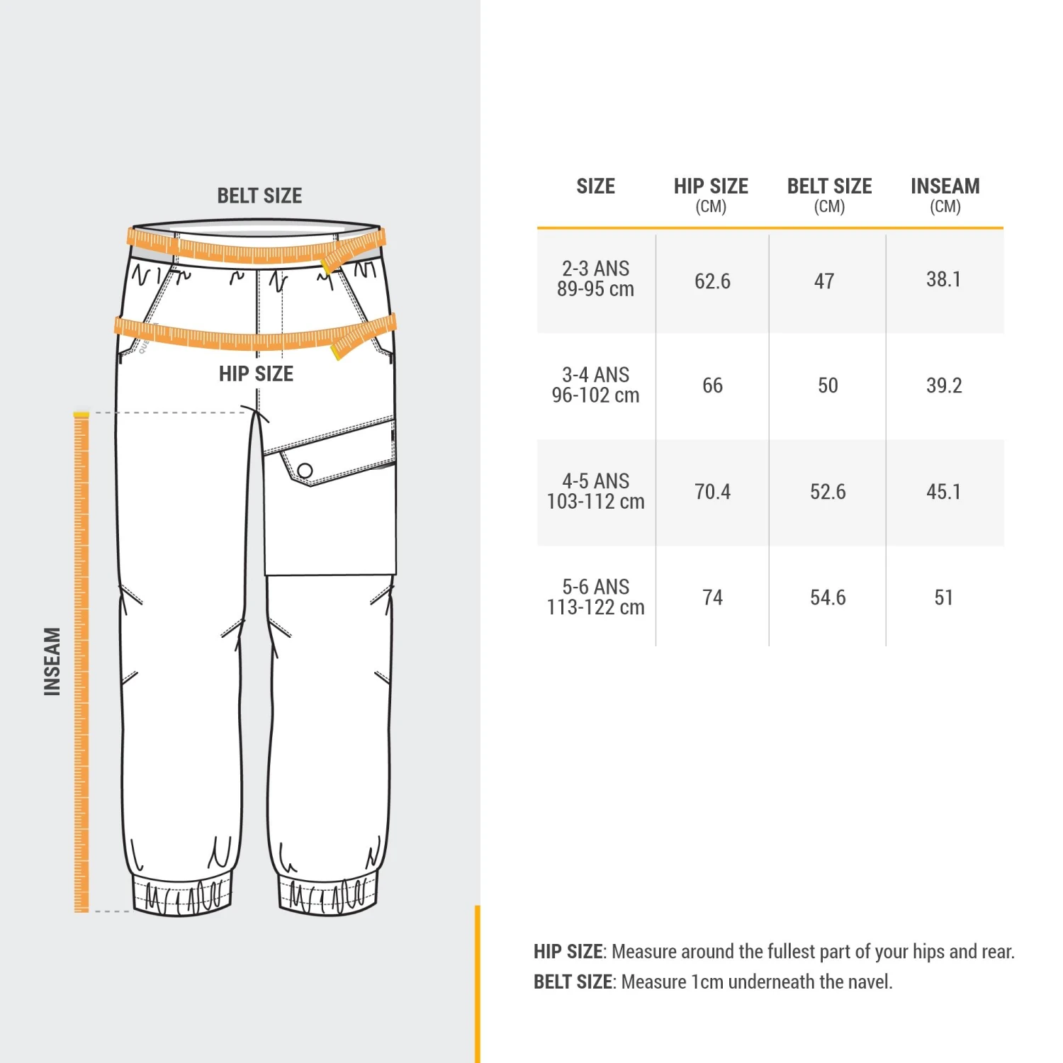 Quechua Children's Warm Water-repellent Hiking Trousers - SH100 - Age 2 6 Quechua Children's Warm Water-repellent Hiking Trousers - SH100 - Age 2 - Image 4