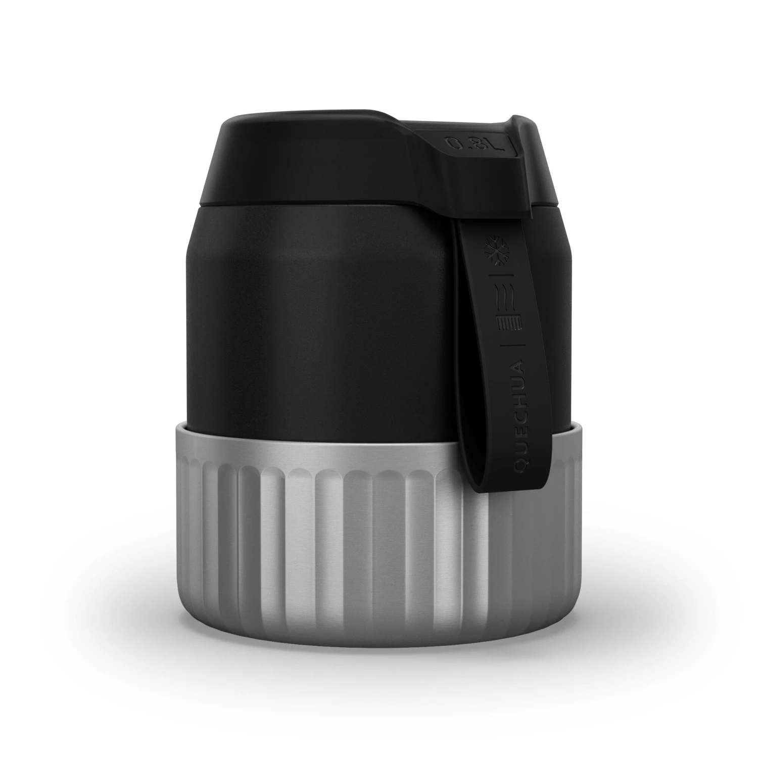 Quechua Stainless Steel Isothermal Food Box For Hiking MH500 0.8 L With Bowl Black 3 Quechua Stainless Steel Isothermal Food Box For Hiking MH500 0.8 L With Bowl Black