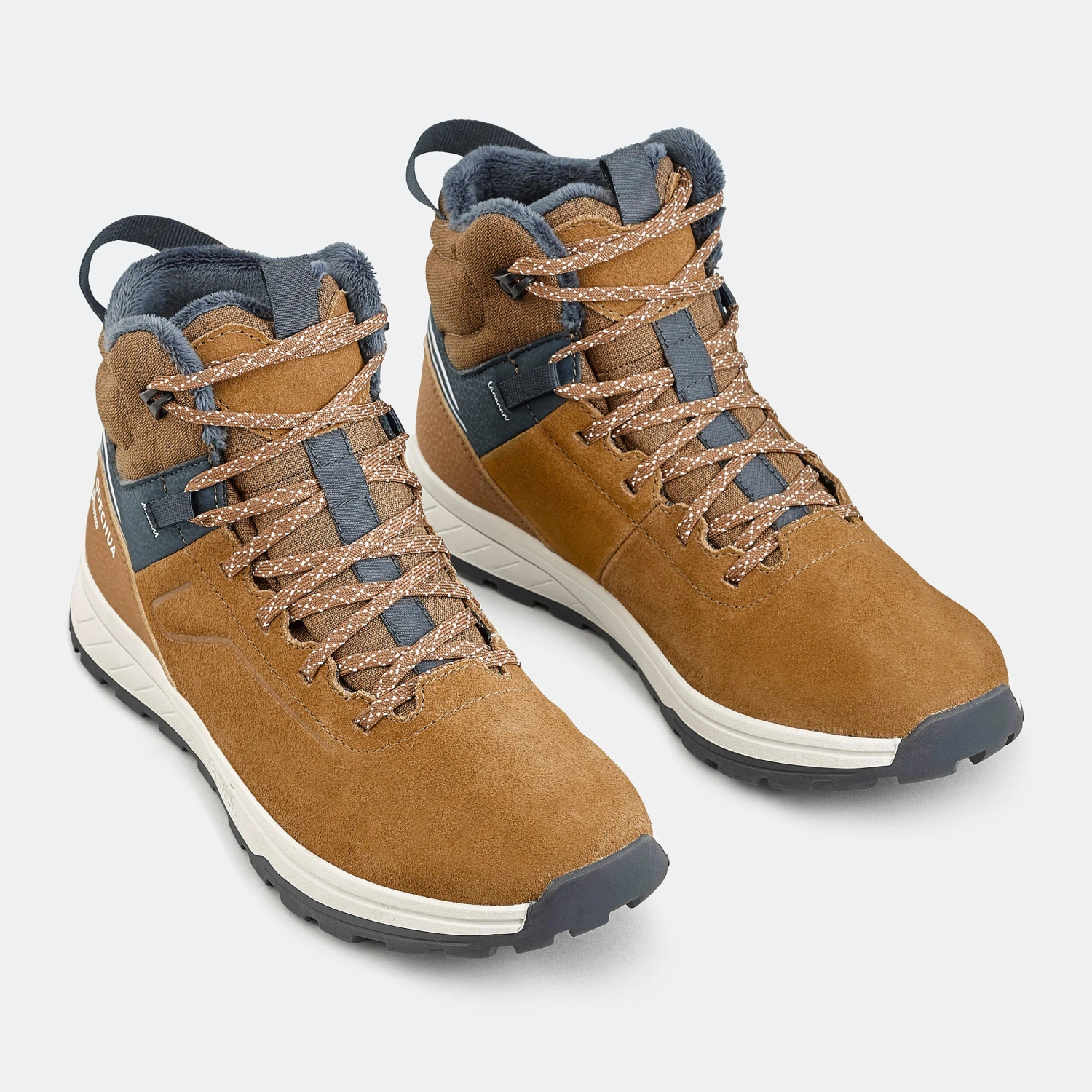 Quechua Kids' Warm And Waterproof SH500 Lace-up Leather Hiking Shoes - Size 2.5 5 Quechua Kids' Warm And Waterproof SH500 Lace-up Leather Hiking Shoes - Size 2.5 - Image 3