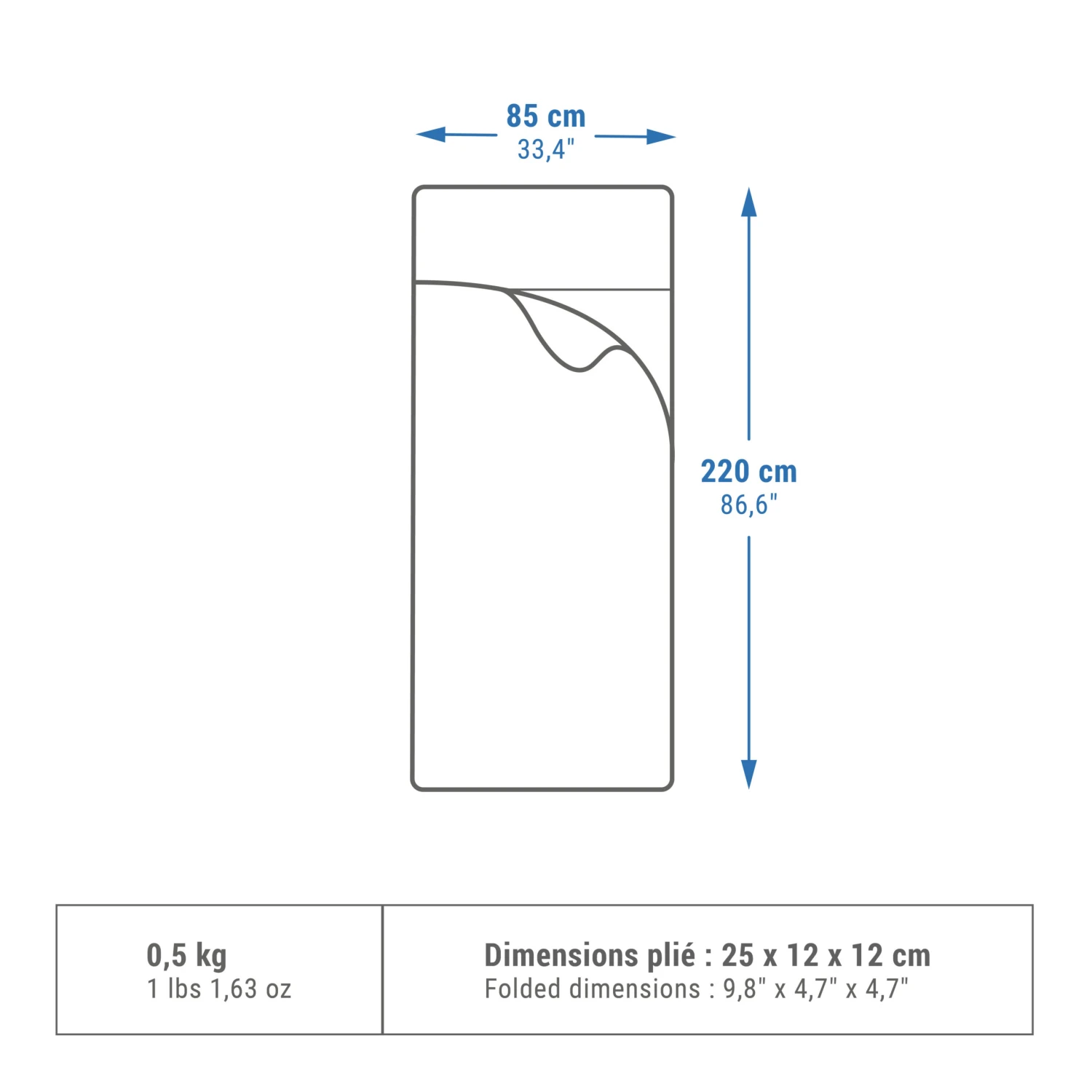 Quechua COMFORT COTTON BAG LINER FOR SLEEPING BAG 4 Quechua COMFORT COTTON BAG LINER FOR SLEEPING BAG - Image 2