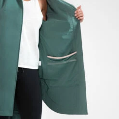 Quechua Women's Hiking Waterproof Longline Jacket Raincut Long Series -Quechua k5c6c4744990adf9431cf407509bb0405