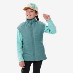 Quechua KIDS’ PADDED HIKING GILET - HYBRID AGED 7-15 -Quechua k5cee02eb06f7f03e625fb4198245d595