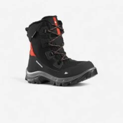 Quechua KIDS' WARM WATERPROOF HIKING BOOTS - SH500 WARM HIGH LACES - SIZE 11.5C