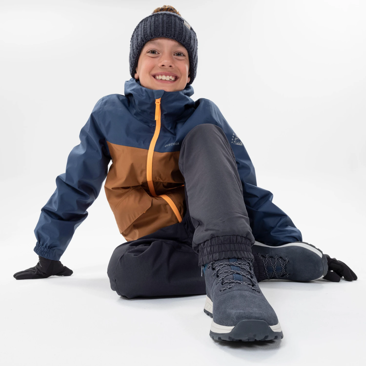 Quechua Kids' Warm And Waterproof SH500 Lace-up Leather Hiking Shoes - Size 2.5 18 Quechua Kids' Warm And Waterproof SH500 Lace-up Leather Hiking Shoes - Size 2.5 - Image 16