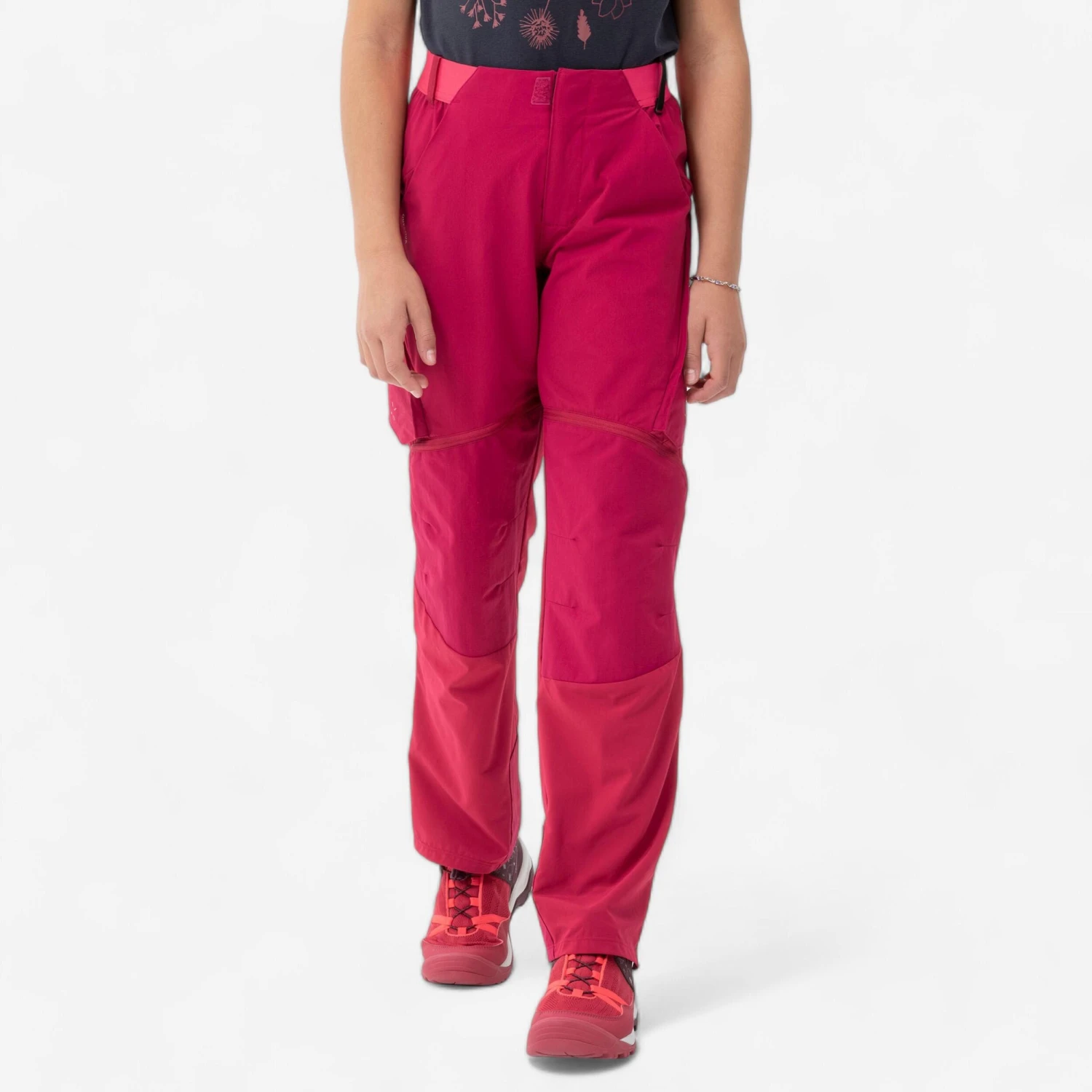 Quechua Kids’ Modulable Hiking Trousers MH500 Raspberry 7 6 Quechua Kids’ Modulable Hiking Trousers MH500 Raspberry 7 - Image 4