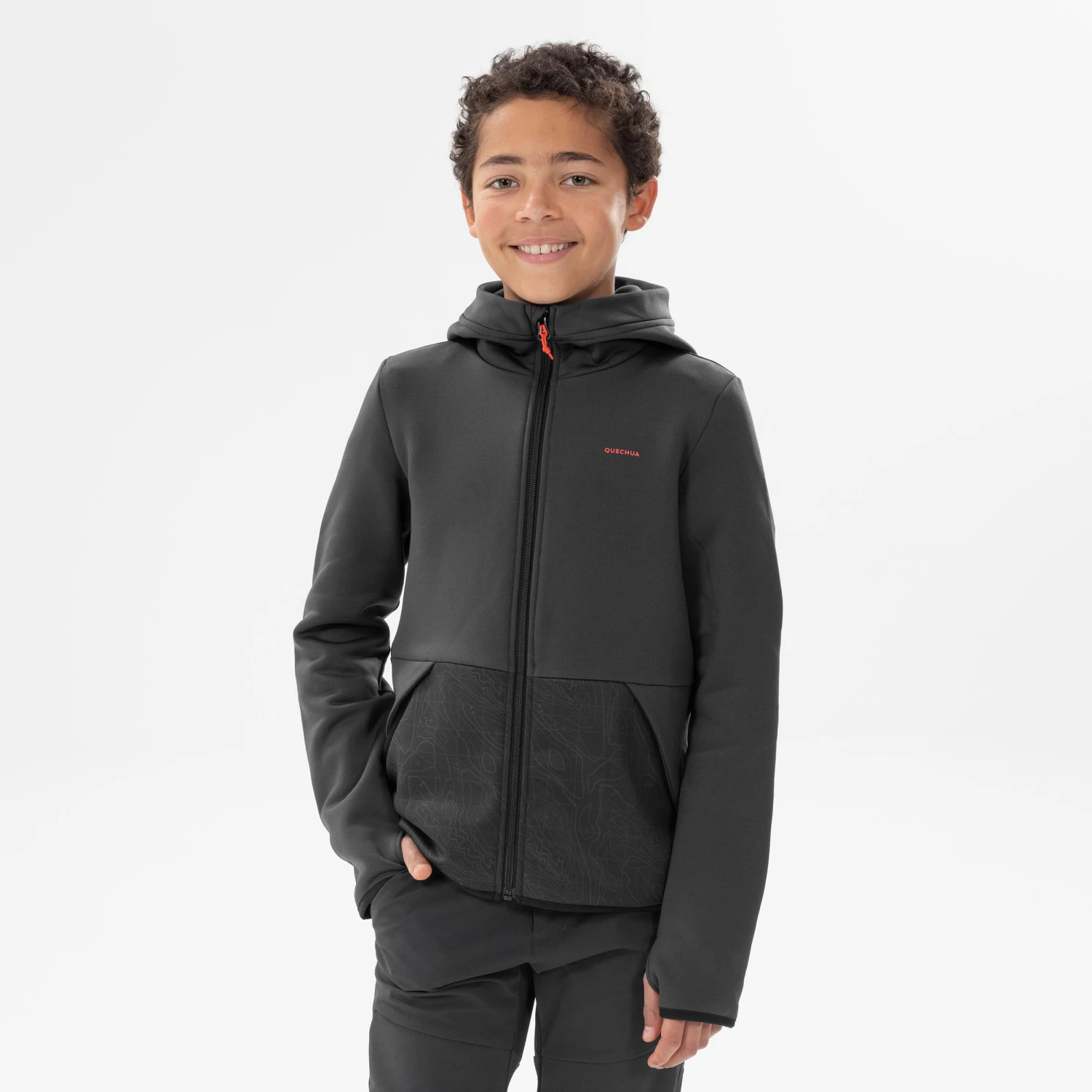 Quechua KIDS’ HIKING FLEECE JACKET - MH500 AGED 7-15 6 Quechua KIDS’ HIKING FLEECE JACKET - MH500 AGED 7-15 - Image 4