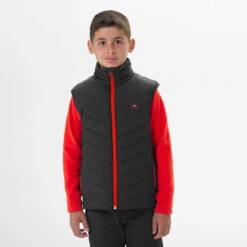 Quechua Kids' 7-15 Years Hiking Hybrid Padded Sleeveless Jacket -Quechua kids 7 15 years hiking hybrid padded sleeveless jacket black 2