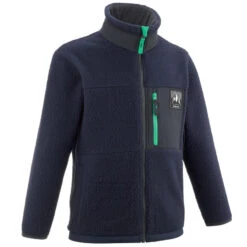 Quechua Kids' 7-15 Years Hiking Warm Fleece Jacket MH500 - Navy Blue