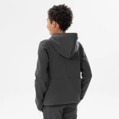 Quechua Hike 550 Boy's Hiking Fleece Jacket -Quechua kids hiking fleece jacket mh500 aged 7 15 black grey 4