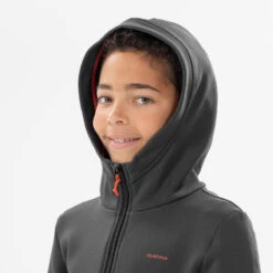 Quechua Hike 550 Boy's Hiking Fleece Jacket -Quechua kids hiking fleece jacket mh500 aged 7 15 black grey 5