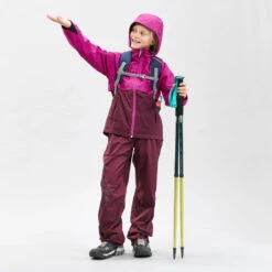 Quechua Kids’ Hiking Over Trousers - MH500 Aged 7-15 - Purple