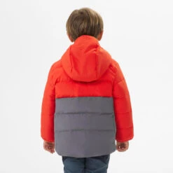 Quechua Kids’ Hiking Padded Jacket - Aged 2-6 -Quechua kids hiking padded jacket aged 2 6 orange and grey 3