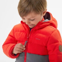 Quechua Kids’ Hiking Padded Jacket - Aged 2-6 -Quechua kids hiking padded jacket aged 2 6 orange and grey 5
