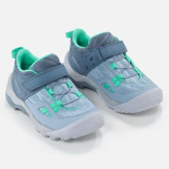 Quechua Children's Hiking Boots With Riptab System Crossrock Size C6½ To 1½ -Quechua kids hiking shoes with rip tab crossrock from jr size 7 to adult size 2 blue 3