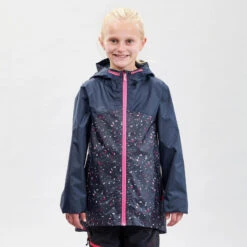 Quechua Kids' Hiking Waterproof Jacket MH150 7-15 Years - Tribal Grey Print 13 Quechua Kids' Hiking Waterproof Jacket MH150 7-15 Years - Tribal Grey Print -Quechua kids hiking waterproof jacket mh150 7 15 years navy blue 2
