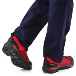 Quechua Kids' Low Lace Up Hiking Shoes MH120 Size 35-38 -Quechua kids low lace up hiking shoes mh120 size 35 38 red 4