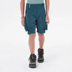 Quechua Kids’ Modular Hiking Trousers MH500 Aged 7-15 Dark Petrol -Quechua kids modular hiking trousers mh500 aged 7 15 dark petrol 7