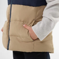 Quechua Kids’ Padded Hiking Gilet - Aged 2-6 - Beige And Blue -Quechua kids padded hiking gilet aged 2 6 beige and blue 7