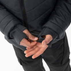 Quechua KIDS’ PADDED HIKING JACKET - AGED 7-15 - HYBRID -Quechua kids padded hiking jacket aged 7 15 hybrid black 6