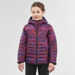 Quechua Child's Padded Walking Jacket - 7-15 Years 13 Quechua Child's Padded Walking Jacket - 7-15 Years -Quechua kids padded hiking jacket mh500 7 15 years purple 3