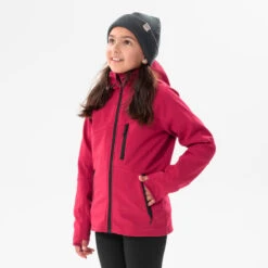 Quechua KIDS’ SOFTSHELL HIKING JACKET - MH550 Aged 7-15 - RASPBERRY -Quechua kids softshell hiking jacket mh550 aged 7 15 raspberry 3