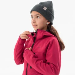 Quechua KIDS’ SOFTSHELL HIKING JACKET - MH550 Aged 7-15 - RASPBERRY -Quechua kids softshell hiking jacket mh550 aged 7 15 raspberry 7
