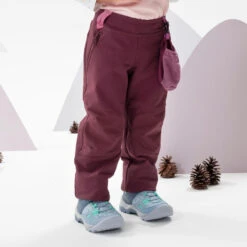 Quechua Kids’ Softshell Hiking Trousers - MH550 - Aged 2-6 -Quechua kids softshell hiking trousers mh550 aged 2 6 purple 2