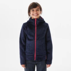 Quechua Kids’ Warm Hiking Fleece Jacket - MH500 Aged 7-15 -Quechua kids warm hiking fleece jacket mh500 aged 7 15 navy blue 2