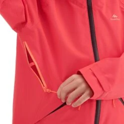 Quechua Kids’ Waterproof Hiking Jacket - MH550 - Coral - Age 7-15 Years -Quechua kids waterproof hiking jacket mh550 coral age 7 15 years 4