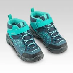 Quechua Kids’ Waterproof Hiking Shoes - MH120 MID 28 TO 34 - Turquoise -Quechua kids waterproof hiking shoes mh120 mid 28 to 34 turquoise 3