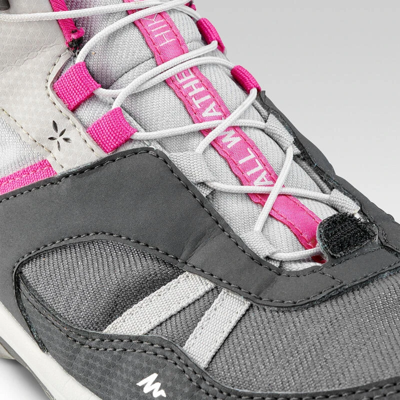 Quechua Kids' Waterproof Lace-Up Boots - Size 3-5 - Grey 8 Quechua Kids' Waterproof Lace-Up Boots - Size 3-5 - Grey - Image 6