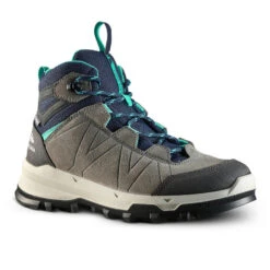 Quechua Kid's Waterproof Walking Boots - Grey/Blue