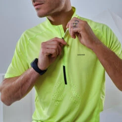 Quechua Men's Short-Sleeved Walking T-Shirt 9 Quechua Men's Short-Sleeved Walking T-Shirt -Quechua mens fast hiking short sleeved t shirt fh500 lemon 3