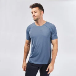 Quechua Men's Fast Hiking Short-Sleeved T-Shirt FH900 Ice -Quechua mens fast hiking short sleeved t shirt fh900 ice 2