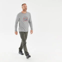 Quechua Men’s T-shirt NH100 ML – 12 Quechua Men’s T-shirt NH100 ML – -Quechua mens t shirt nh100 ml light grey 3