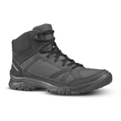 Quechua Men's Walking Boots - NH100 Mid - Black
