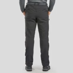 Quechua Men's Water-Repellent Stretch Trousers -Quechua mens water repellent stretch trousers black 3