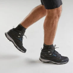 Quechua Men's Waterproof Mountain Walking Shoes - MH100 Mid -Quechua mens waterproof mountain walking shoes mh100 mid black 5