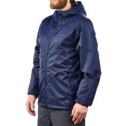 Quechua Men's Windproof And Water-repellent Hiking Jacket - Raincut Full Zip -Quechua mens windproof and water repellent hiking jacket raincut full zip 2