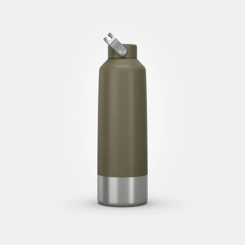 Quechua Stainless Steel Hiking Flask With Screw Cap MH100 1.5 L Khaki 11 Quechua Stainless Steel Hiking Flask With Screw Cap MH100 1.5 L Khaki - Image 9