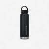 Quechua Thermal MH100 Bottle (stainless Steel, Double Vacuum Wall) 1.2L Wide Neck, Black -Quechua thermal mh100 bottle stainless steel double vacuum wall 12l wide neck black