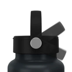 Quechua Thermal MH100 Bottle (stainless Steel, Double Vacuum Wall) 1.2L Wide Neck, Black -Quechua thermal mh100 bottle stainless steel double vacuum wall 12l wide neck black 4