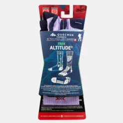 Quechua Trek Altitude Socks - Lilac (1 Pair) -Quechua trek altitude socks lilac 1 pair 4