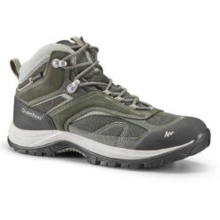 Quechua Women’s Waterproof Mountain Walking Boots - MH100 Mid -Khaki