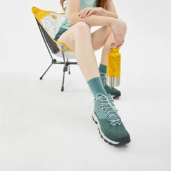 Quechua Women's Waterproof Mountain Walking Shoes - MH500 MID 15 Quechua Women's Waterproof Mountain Walking Shoes - MH500 MID -Quechua womens waterproof mountain walking boots mh500 mid green 6